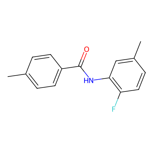 N-(2-fluoro-5-methylphenyl)-4-methylbenzamide structure