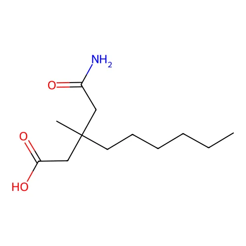 3-(2-氨基-2-氧代乙基)-3-甲基壬酸 structure