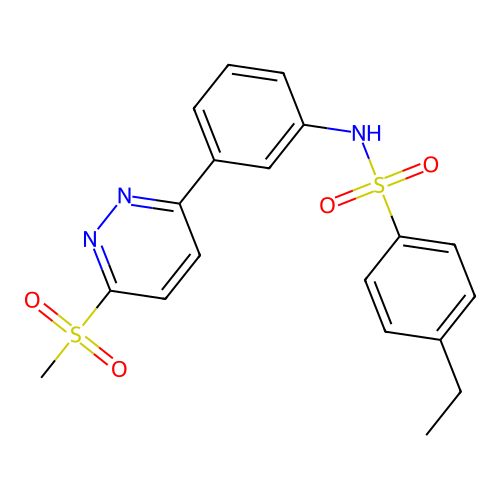 4-ethyl-N-[3-(6-methylsulfonylpyridazin-3-yl)phenyl]benzenesulfonamide structure