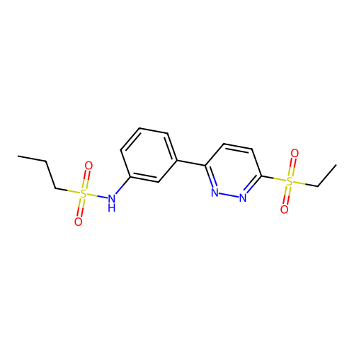 N-[3-(6-ethylsulfonylpyridazin-3-yl)phenyl]propane-1-sulfonamide structure