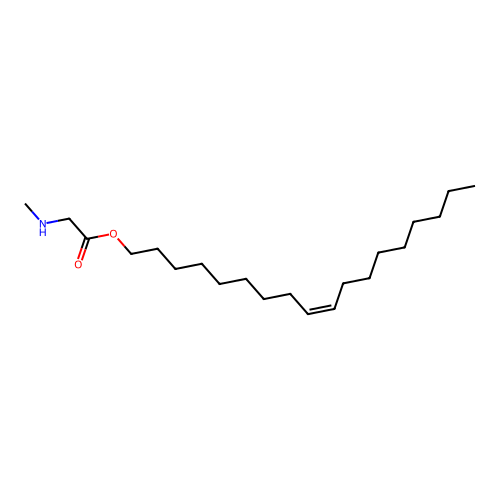 9-Octadecenyl (Z)-N-methylaminoacetate structure