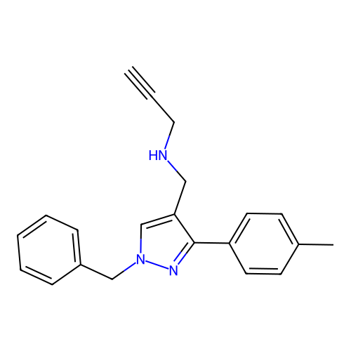 {[1-benzyl-3-(4-methylphenyl)-1H-pyrazol-4-yl]methyl}(prop-2-yn-1-yl)amine structure