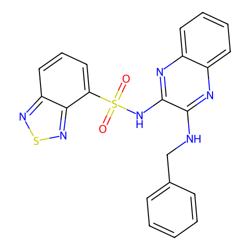 N-(3-(benzylamino)quinoxalin-2-yl)benzo[c][1,2,5]thiadiazole-4-sulfonamide structure