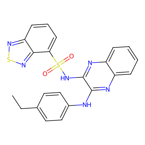 N-(3-((4-ethylphenyl)amino)quinoxalin-2-yl)benzo[c][1,2,5]thiadiazole-4-sulfonamide structure