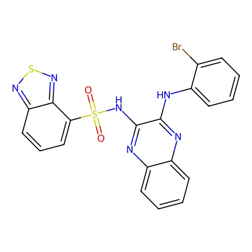 N-[3-(2-溴苯氨基)喹喔啉-2-基]-2,1,3-苯并噻二唑-4-磺酰胺 structure