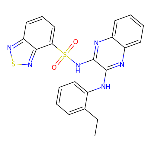 N-(3-((2-ethylphenyl)amino)quinoxalin-2-yl)benzo[c][1,2,5]thiadiazole-4-sulfonamide structure