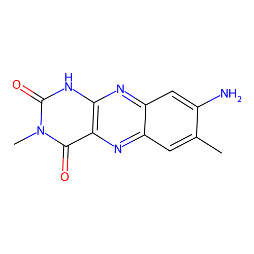 8-Amino-3,7-dimethylbenzo[g]pteridine-2,4(1H,3H)-dione structure