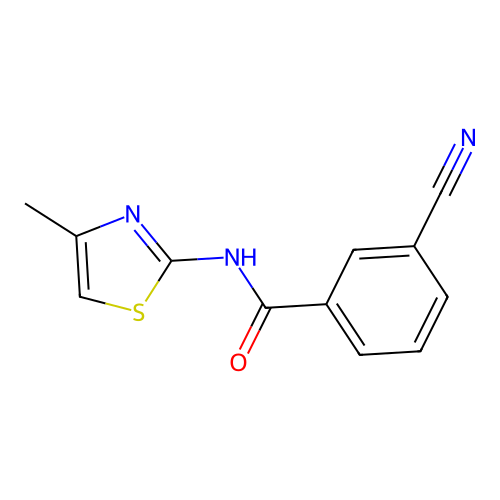 3-Cyano-N-(4-methylthiazol-2-yl)benzamide structure