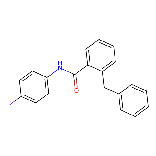 2-benzyl-N-(4-iodophenyl)benzamide structure