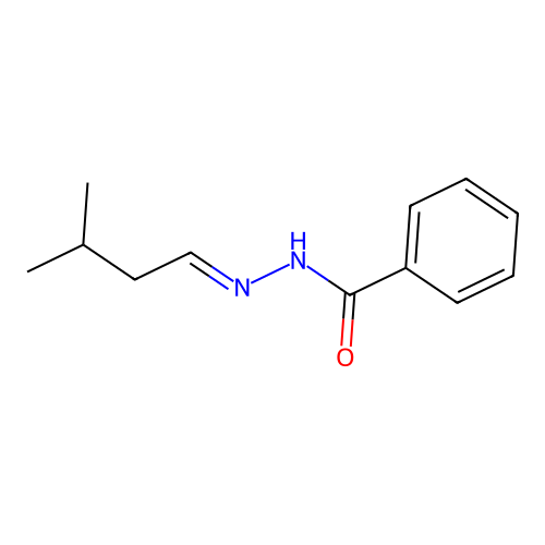 N'-(3-methylbutylidene)benzohydrazide structure