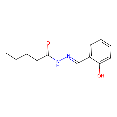 N-salicylidene-n-pentanoylhydrazine structure