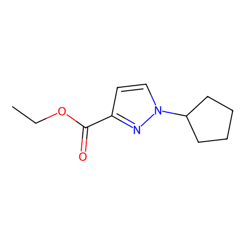 ethyl 1-cyclopentyl-1H-pyrazole-3-carboxylate structure