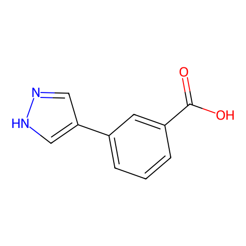 3-(1H-pyrazol-4-yl)benzoic Acid structure