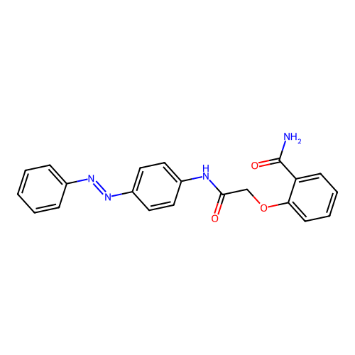 Benzamide, 2-[2-oxo-2-[[4-[(1E)-2-phenyldiazenyl]phenyl]amino]ethoxy]- structure