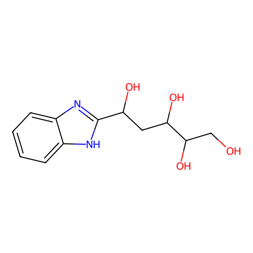 2-[2-Deoxy-d-ribo-1,3,4,5-tetrahydroxypentyl]benzimidazole structure