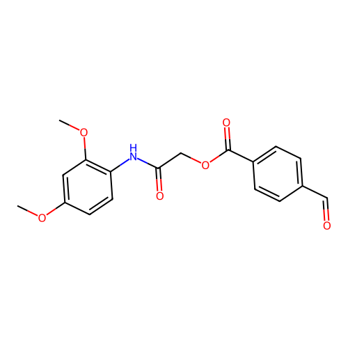 2-[(2,4-Dimethoxyphenyl)amino]-2-oxoethyl 4-formylbenzoate structure