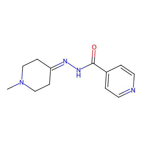 N'-(1-methylpiperidin-4-ylidene)pyridine-4-carbohydrazide structure
