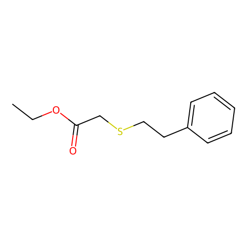 Ethyl (phenethylthio)acetate structure