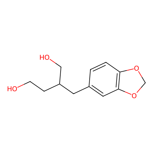 2-(1,3-Benzodioxol-5-ylmethyl)butane-1,4-diol structure