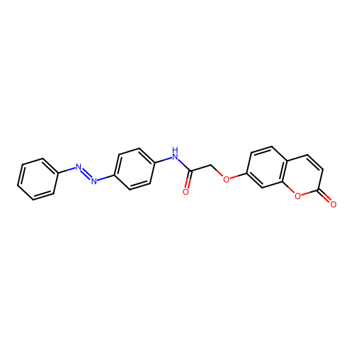 2-(2-oxochromen-7-yl)oxy-N-(4-phenyldiazenylphenyl)acetamide structure