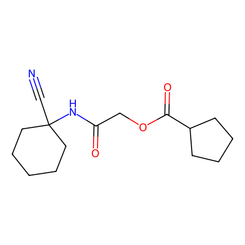 [(1-Cyanocyclohexyl)carbamoyl]methyl cyclopentanecarboxylate structure
