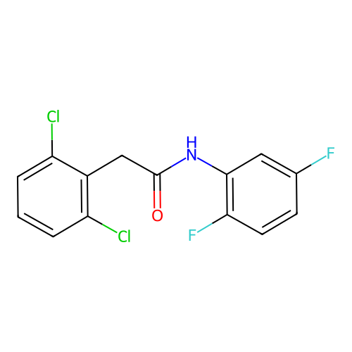 2,6-Dichloro-N-(2,5-difluorophenyl)benzeneacetamide structure