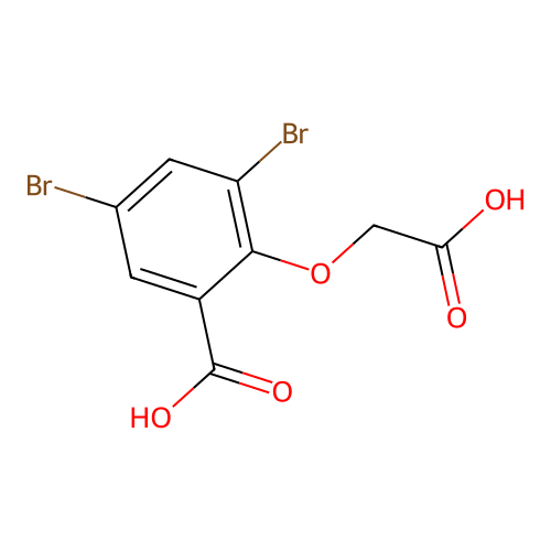 3,5-dibromo-2-(carboxymethoxy)benzoic Acid structure