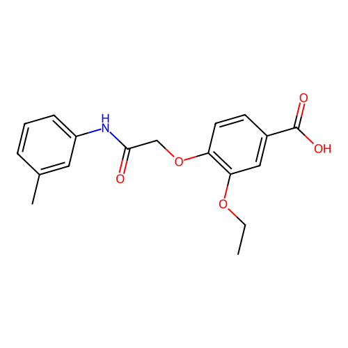 3-Ethoxy-4-{2-[(3-methylphenyl)amino]-2-oxoethoxy}benzoic acid structure