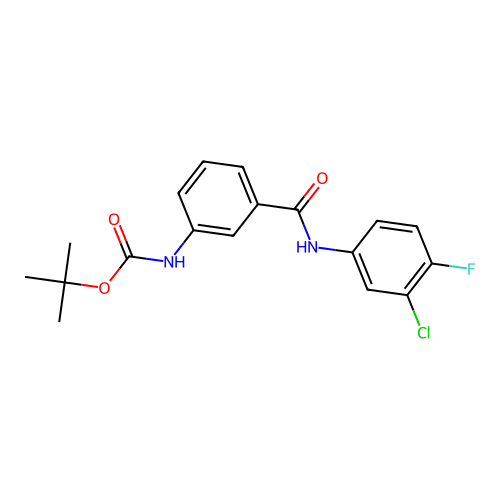 Tert-butyl 3-(3-chloro-4-fluorophenylcarbamoyl)phenylcarbamate structure