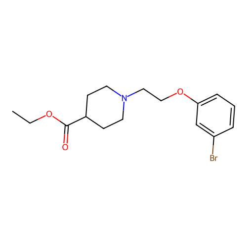 Ethyl 1-(2-(3-bromophenoxy)ethyl)piperidine-4-carboxylate structure