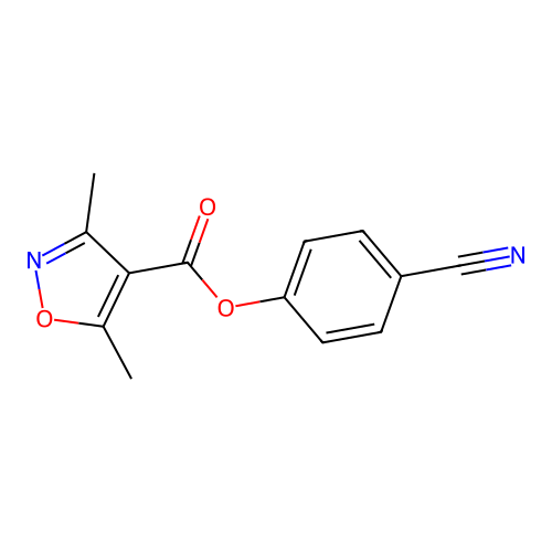 (4-Cyanophenyl) 3,5-dimethyl-1,2-oxazole-4-carboxylate structure