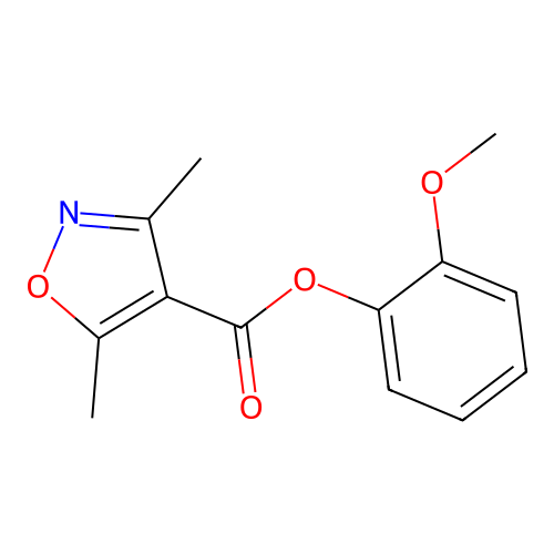 (2-Methoxyphenyl) 3,5-dimethyl-1,2-oxazole-4-carboxylate structure