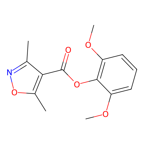 (2,6-Dimethoxyphenyl) 3,5-dimethyl-1,2-oxazole-4-carboxylate structure