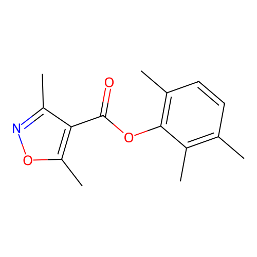 (2,3,6-Trimethylphenyl) 3,5-dimethyl-1,2-oxazole-4-carboxylate structure