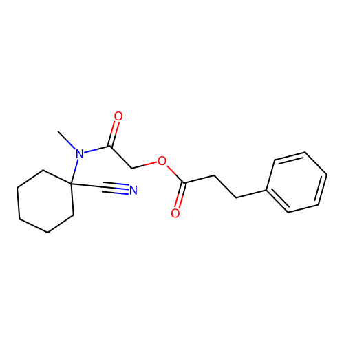 [(1-Cyanocyclohexyl)(methyl)carbamoyl]methyl 3-phenylpropanoate structure
