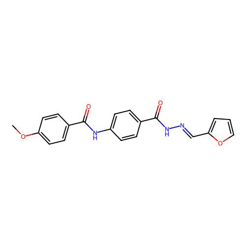 Benzoic acid, p-(p-methoxybenzamido)-, 2-furfurylidenehydrazide structure