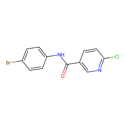 N-(4-bromophenyl)-6-chloropyridine-3-carboxamide structure