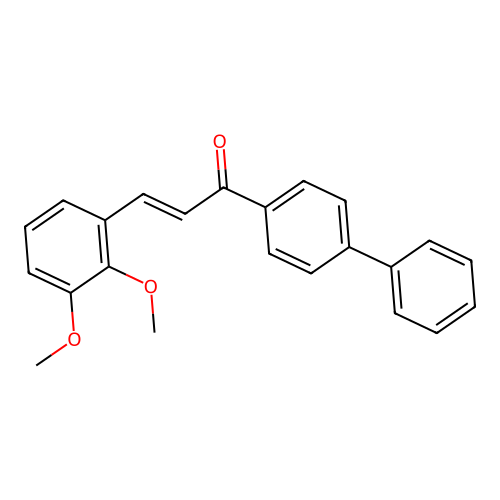 (E)-3-(2,3-dimethoxyphenyl)-1-(4-phenylphenyl)prop-2-en-1-one structure