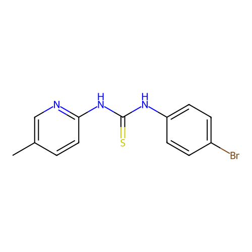N-(4-bromophenyl)-N'-(5-methyl-2-pyridinyl)thiourea structure