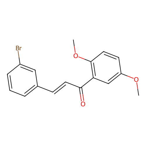 (2E)-3-(3-Bromophenyl)-1-(2,5-dimethoxyphenyl)prop-2-en-1-one structure
