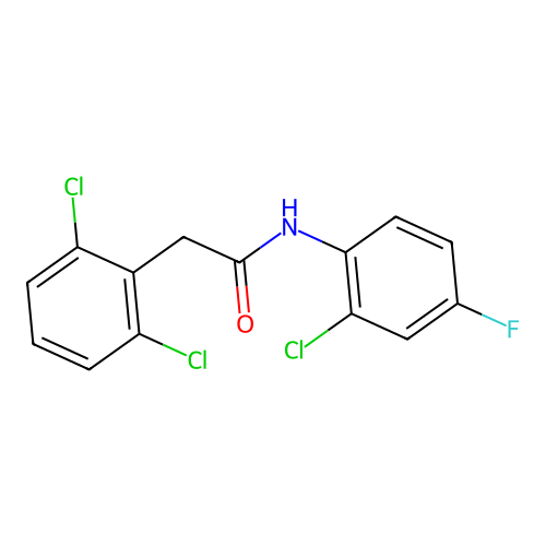 2,6-Dichloro-N-(2-chloro-4-fluorophenyl)benzeneacetamide structure