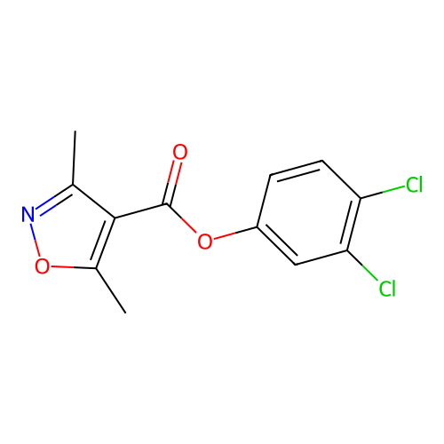 (3,4-Dichlorophenyl) 3,5-dimethyl-1,2-oxazole-4-carboxylate structure