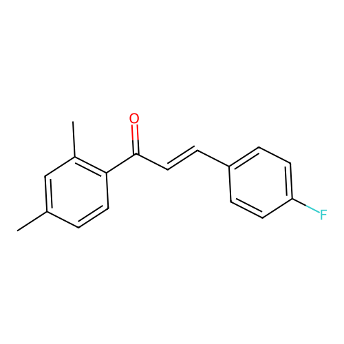 (2E)-1-(2,4-Dimethylphenyl)-3-(4-fluorophenyl)prop-2-en-1-one structure