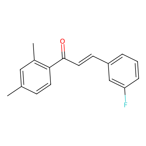 (2E)-1-(2,4-Dimethylphenyl)-3-(3-fluorophenyl)prop-2-en-1-one structure