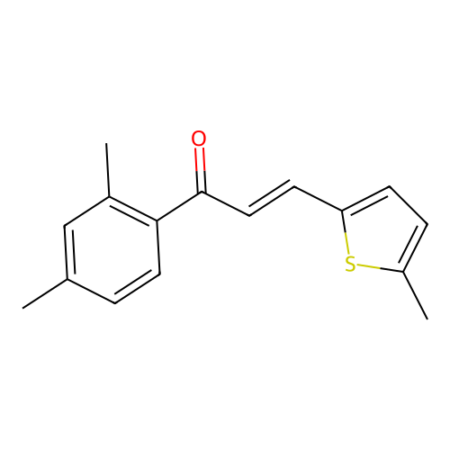 (2E)-1-(2,4-Dimethylphenyl)-3-(5-methylthiophen-2-yl)prop-2-en-1-one structure
