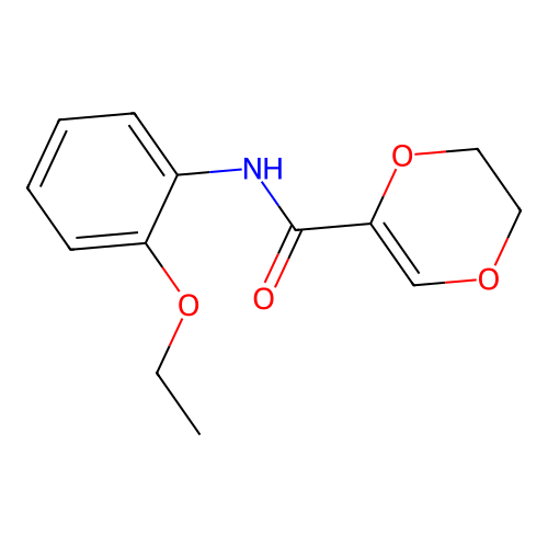 N-(2-ethoxyphenyl)-2,3-dihydro-1,4-dioxine-5-carboxamide structure