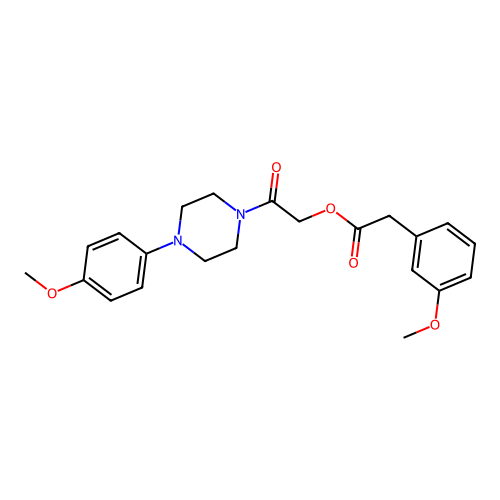 2-[4-(4-Methoxyphenyl)piperazin-1-yl]-2-oxoethyl 2-(3-methoxyphenyl)acetate structure