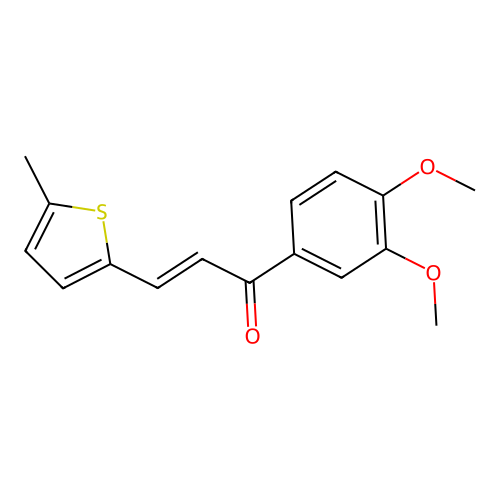 (2E)-1-(3,4-Dimethoxyphenyl)-3-(5-methylthiophen-2-yl)prop-2-en-1-one structure