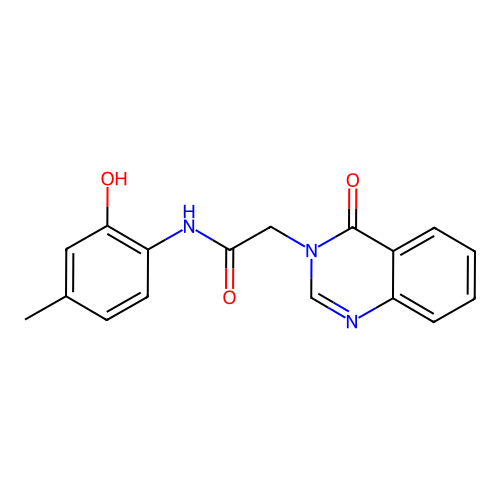 N-(2-hydroxy-4-methylphenyl)-2-(4-oxoquinazolin-3(4H)-yl)acetamide structure