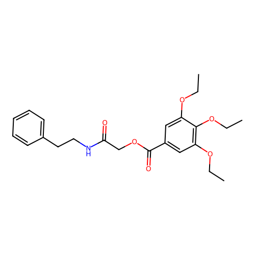 [(2-Phenylethyl)carbamoyl]methyl 3,4,5-triethoxybenzoate structure